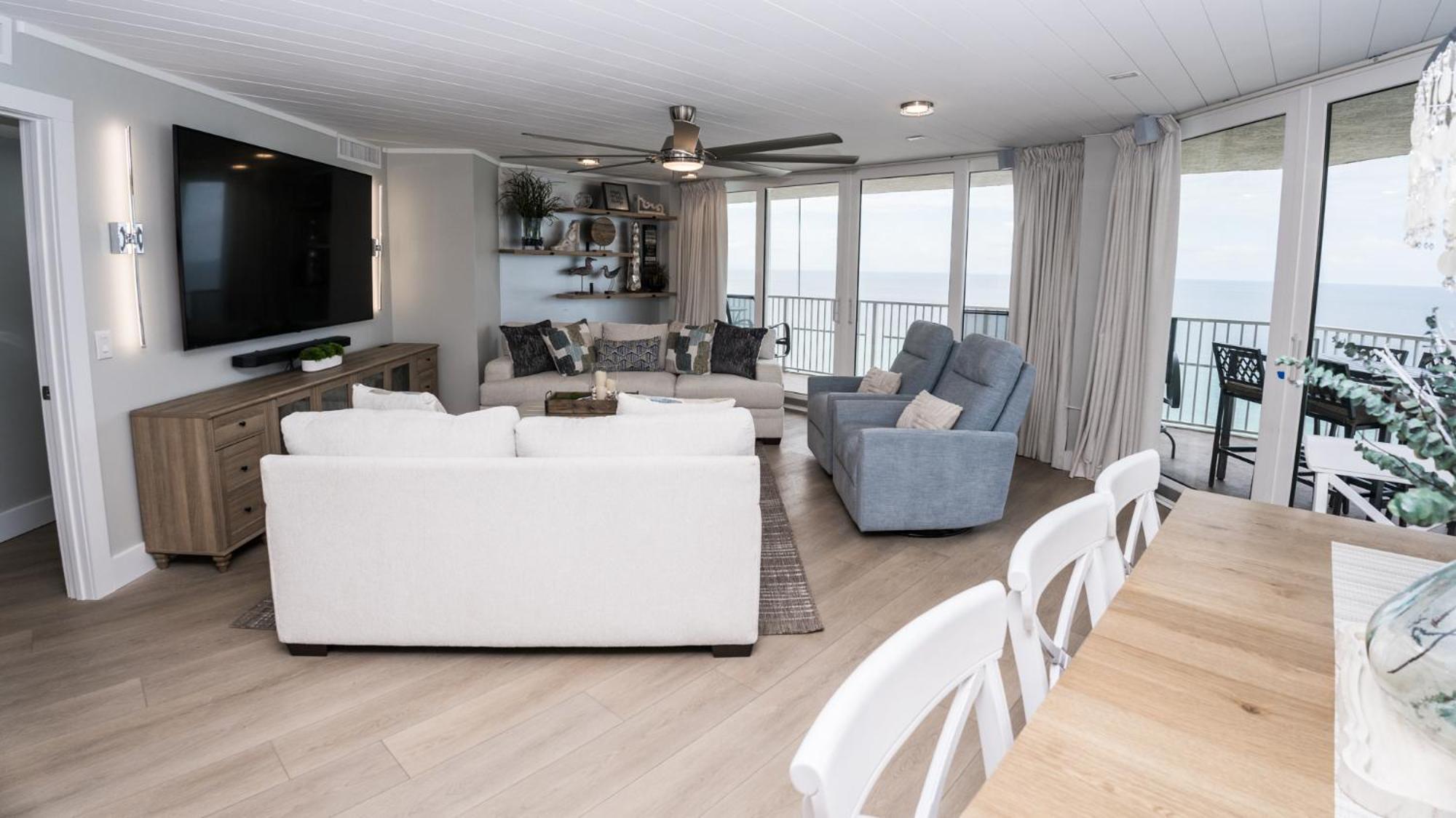 New Rental - 3Br 3Ba Corner Beachfront - 2024 Remodel - 3 Pools, Tiki Hut, Gym, Tennis Panama City Beach Esterno foto