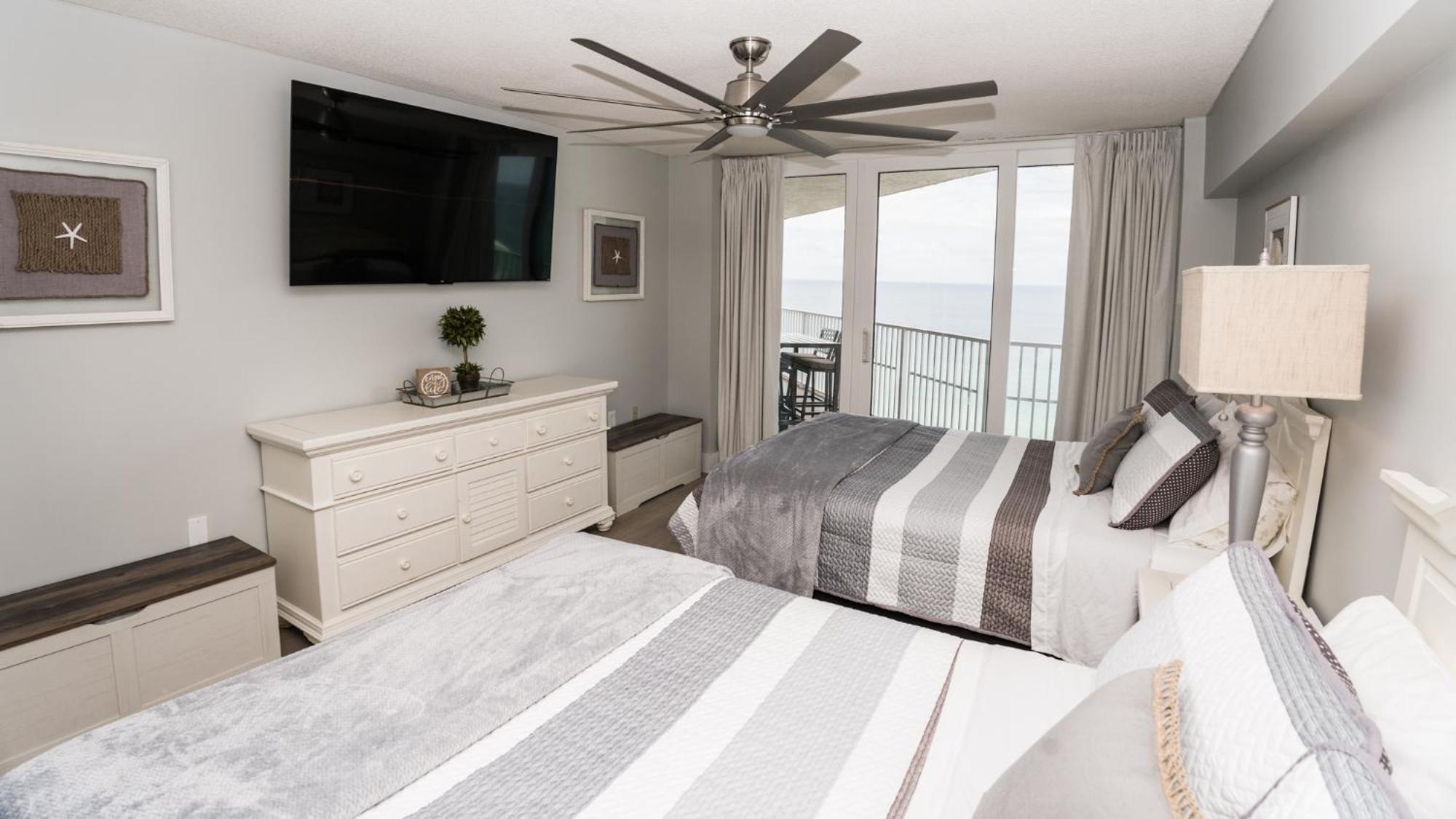 New Rental - 3Br 3Ba Corner Beachfront - 2024 Remodel - 3 Pools, Tiki Hut, Gym, Tennis Panama City Beach Esterno foto