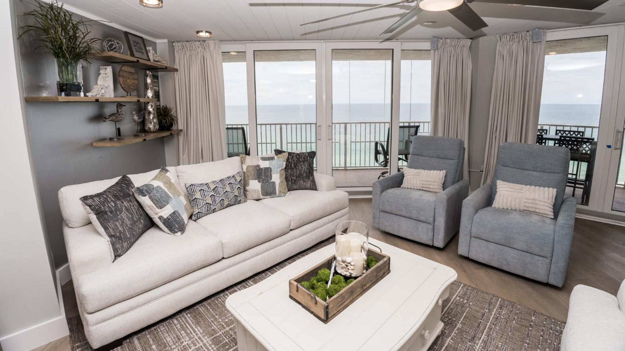 New Rental - 3Br 3Ba Corner Beachfront - 2024 Remodel - 3 Pools, Tiki Hut, Gym, Tennis Panama City Beach Esterno foto