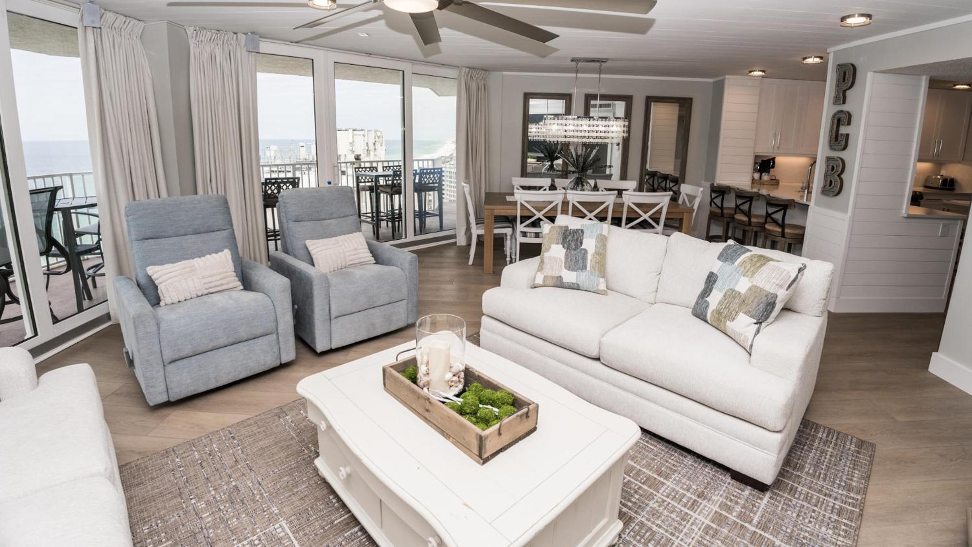 New Rental - 3Br 3Ba Corner Beachfront - 2024 Remodel - 3 Pools, Tiki Hut, Gym, Tennis Panama City Beach Esterno foto