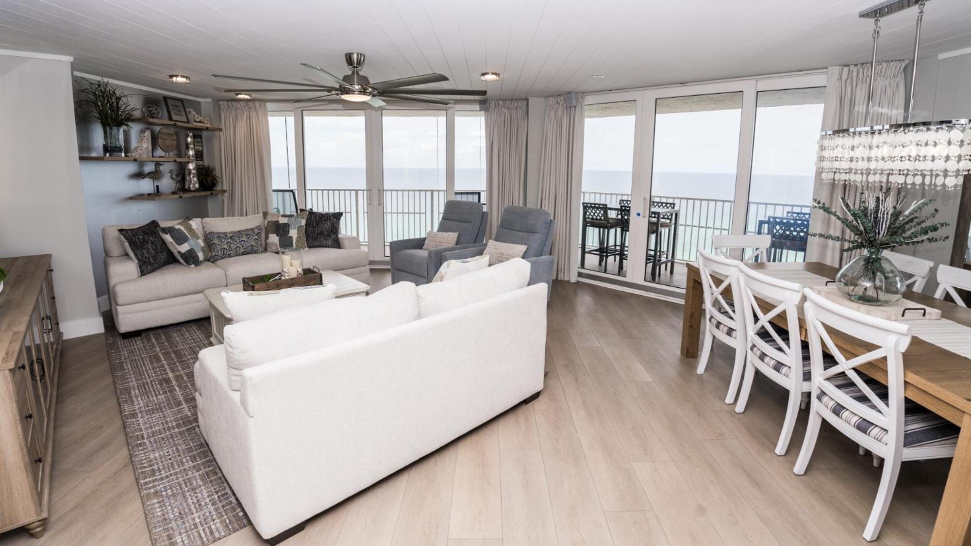 New Rental - 3Br 3Ba Corner Beachfront - 2024 Remodel - 3 Pools, Tiki Hut, Gym, Tennis Panama City Beach Esterno foto